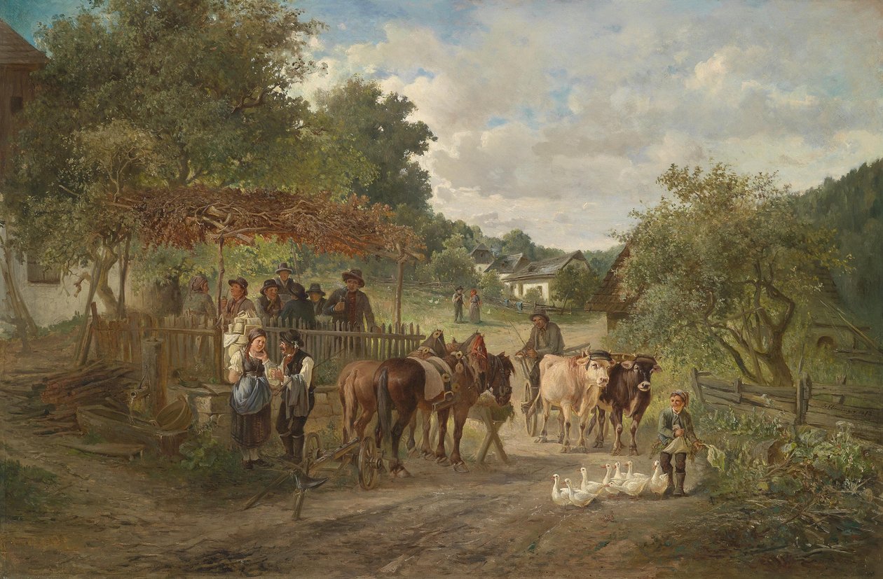 Dorfidylle von Ignaz Ellminger