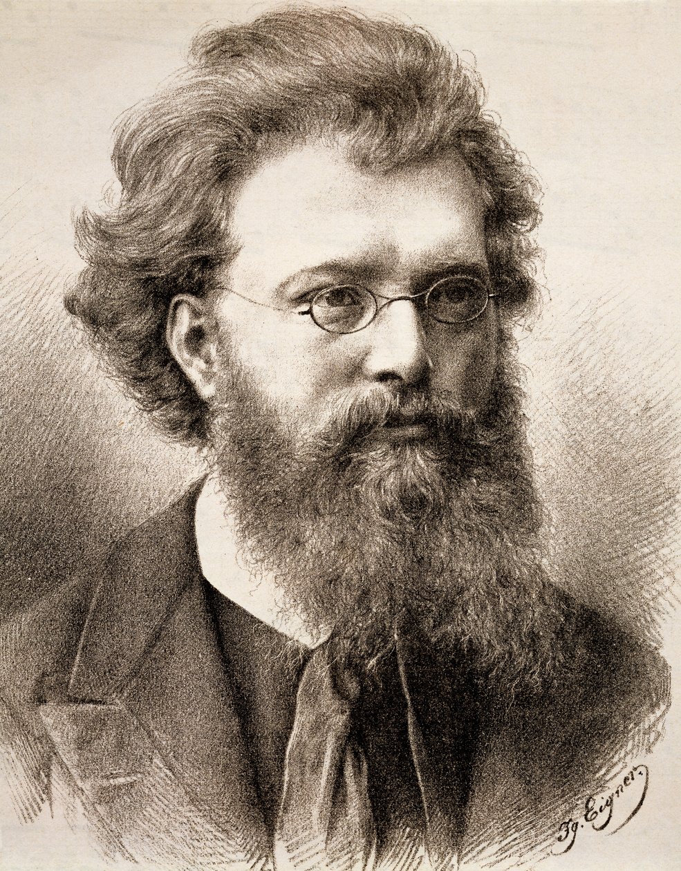 Porträt von Hans Richter (Gravur) von Ignaz Eigner