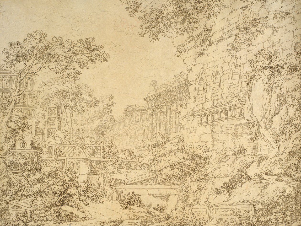 Landschaft mit Ruinen von Ignazio Degotti