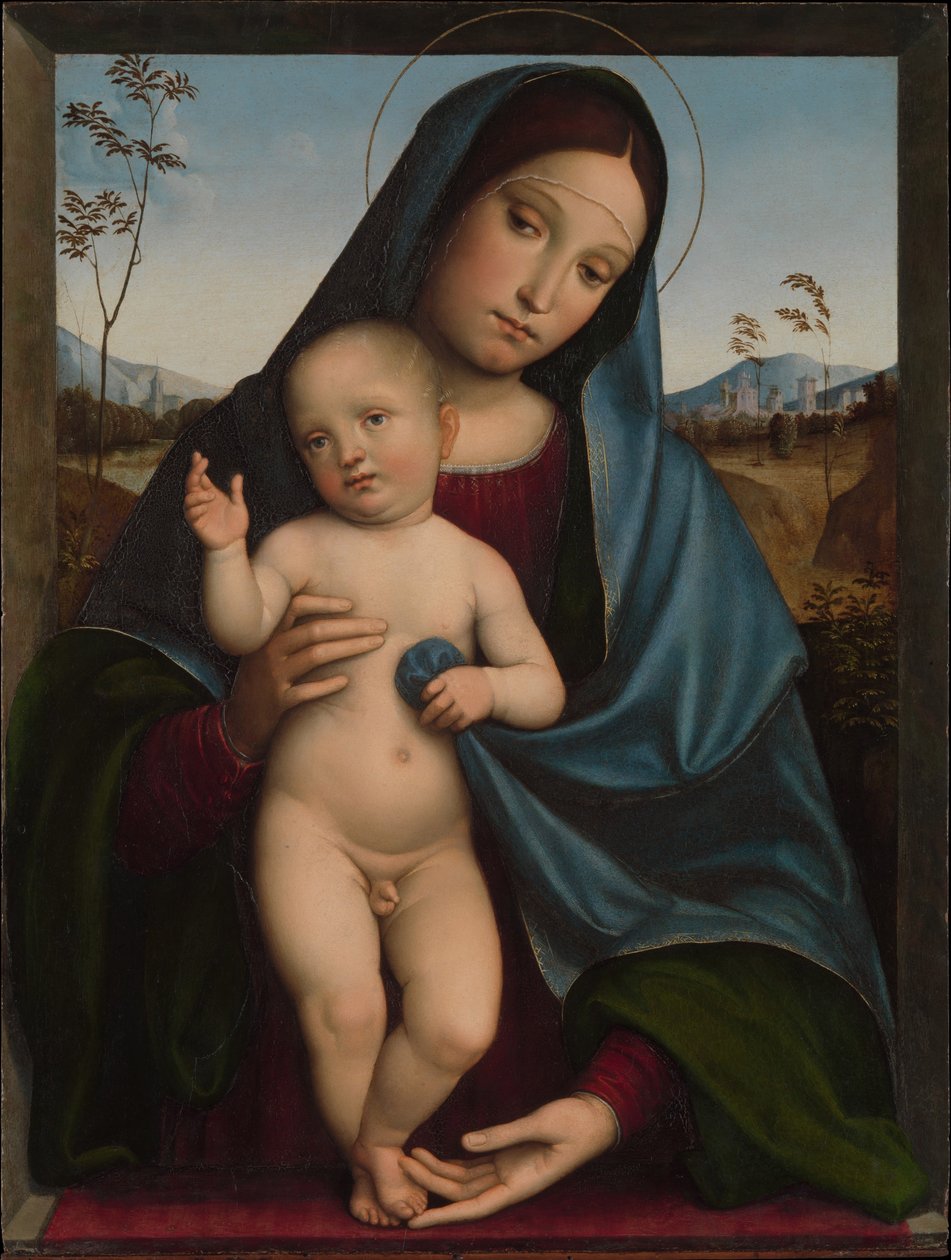 Madonna mit Kind, 1490-99 von Il Francia