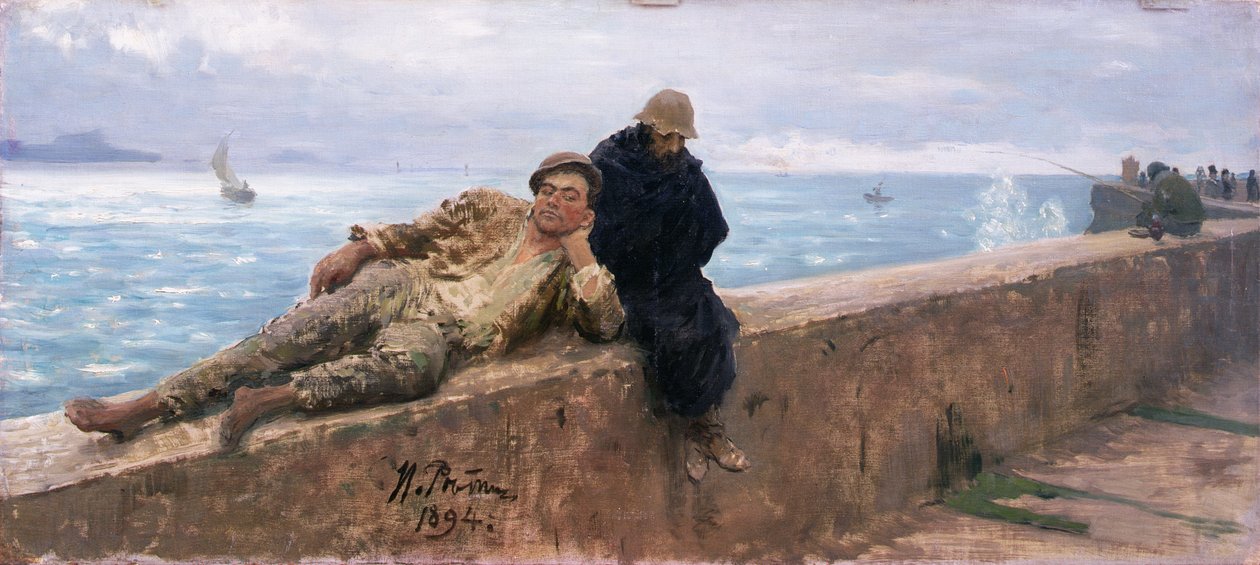 Studie von Vagabunden, 1894 von Ilya Efimovich Repin