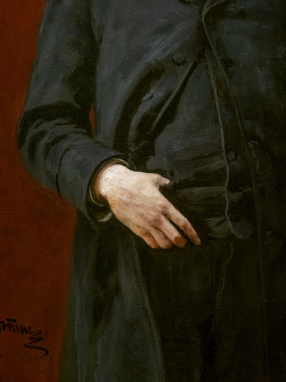 Alexander Glasunow (Detail) von Ilya Efimovich Repin