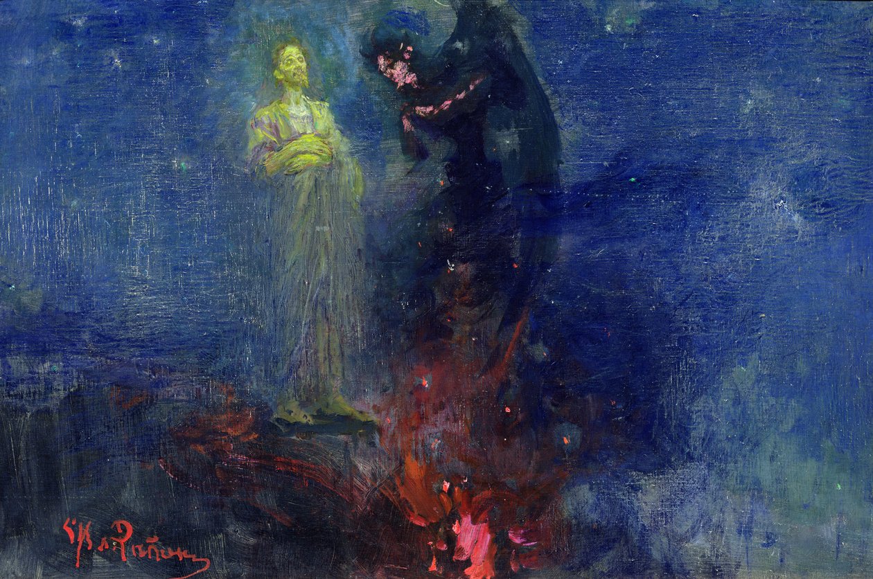 Weiche von mir, Satan! von Ilya Efimovich Repin