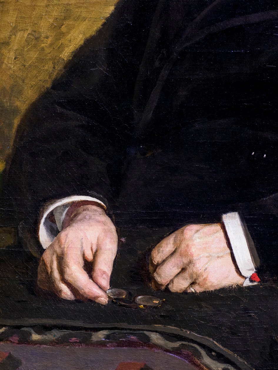 Iwan Turgenew (Detail) von Ilya Efimovich Repin
