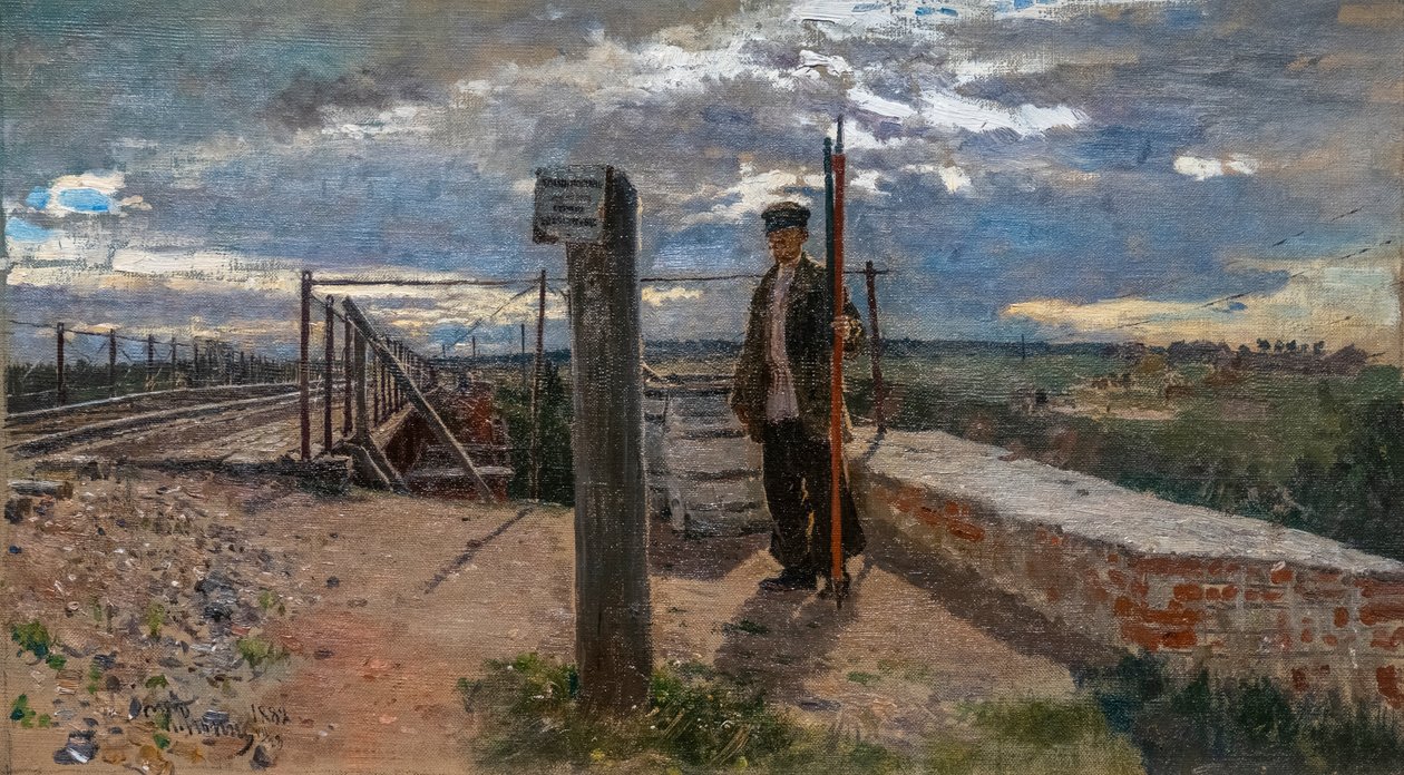 Eisenbahnarbeiter in Khotkovo von Ilya Efimovich Repin