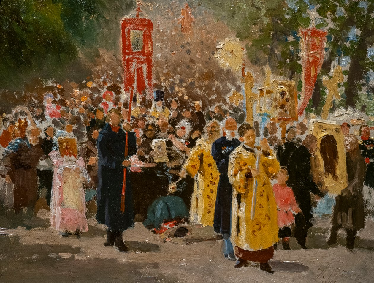 Religiöse Prozession im Eichenwald von Ilya Efimovich Repin