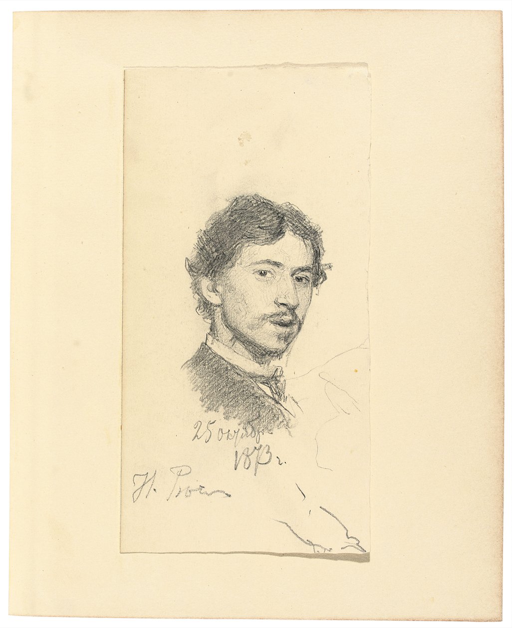 Selbstporträt, 1873 von Ilya Efimovich Repin
