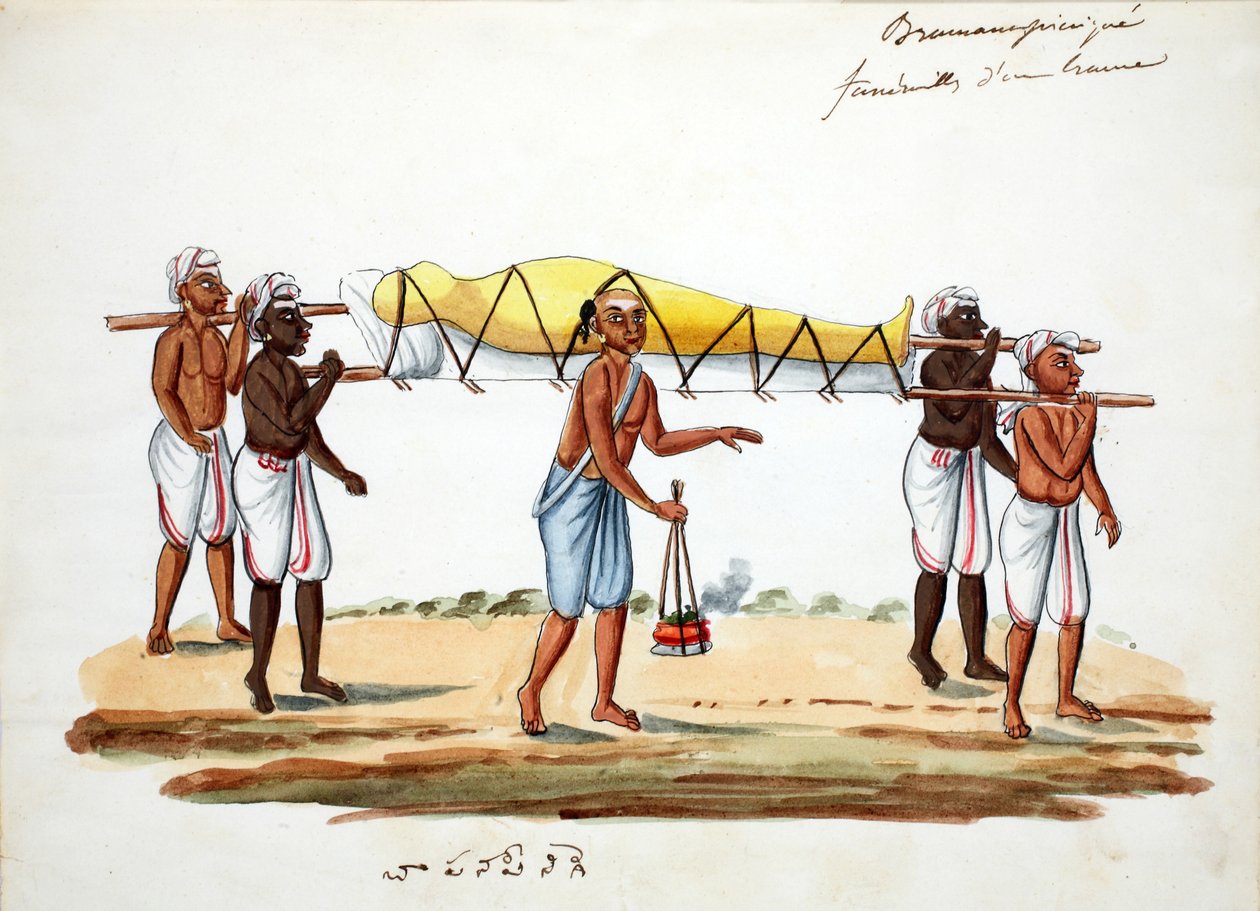 Brahmanische Trauerprozession von Indian School
