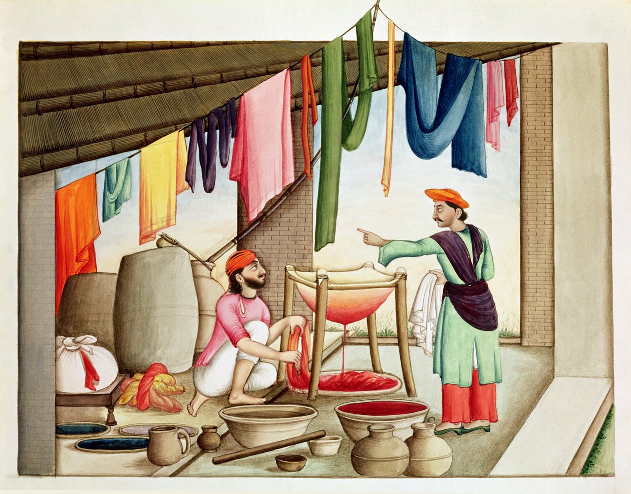 Färber in Indien von Indian School