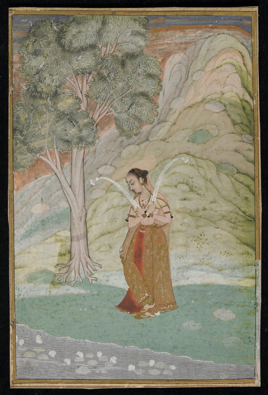 Gauri Ragini, Manuskriptfolio, spätes 18. Jahrhundert von Indian School