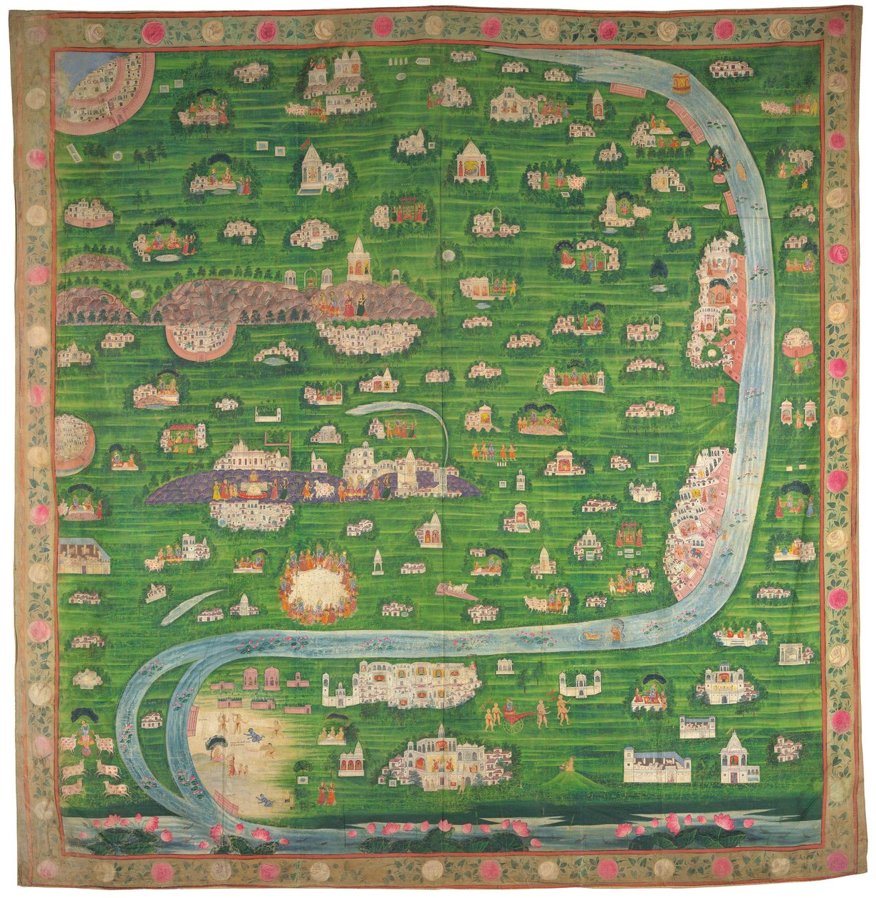 Pilgerkarte von Vraj von Indian School