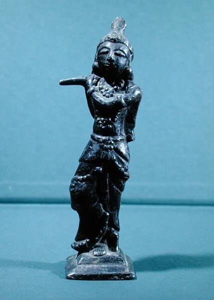 Statuette von Krishna Gopala (Blei) von Indian School