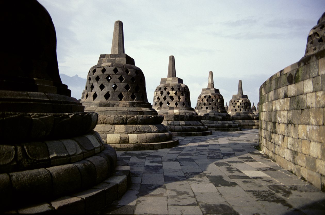 Detail der Außenansicht, 778-850 n. Chr. von Indonesian