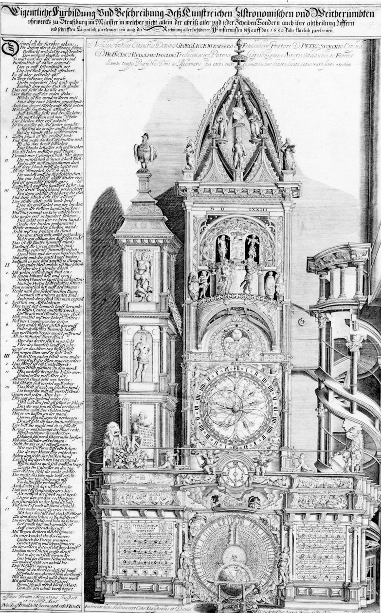 Die astronomische Uhr im Straßburger Münster von Franz Isaac Brun