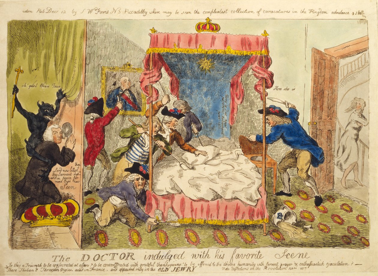 Der Arzt genießt seine Lieblingsszene, 1790 von Isaac Cruikshank