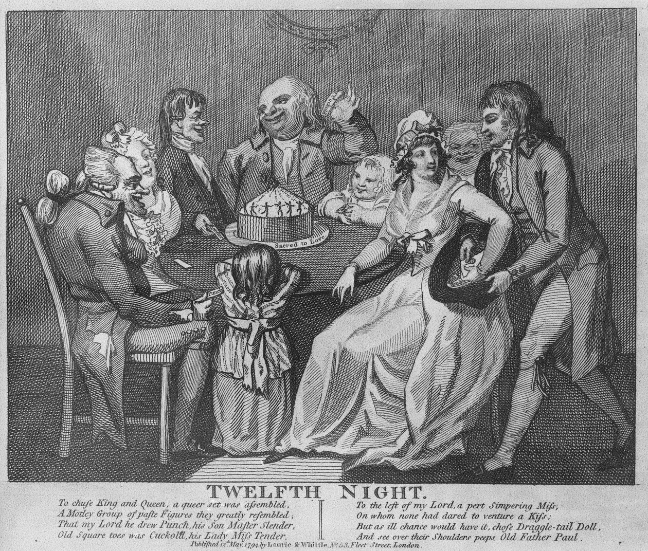 Zwölfte Nacht, 1794 von Isaac Robert Cruikshank