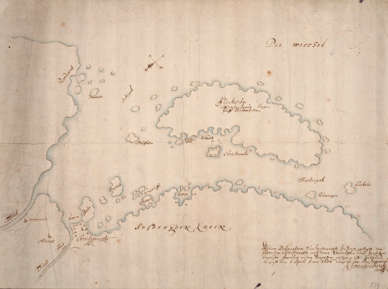 Kleine Darstellung zum Unterricht in der Gestaltung der Festung Christiansø von Isaac van Geelkerck