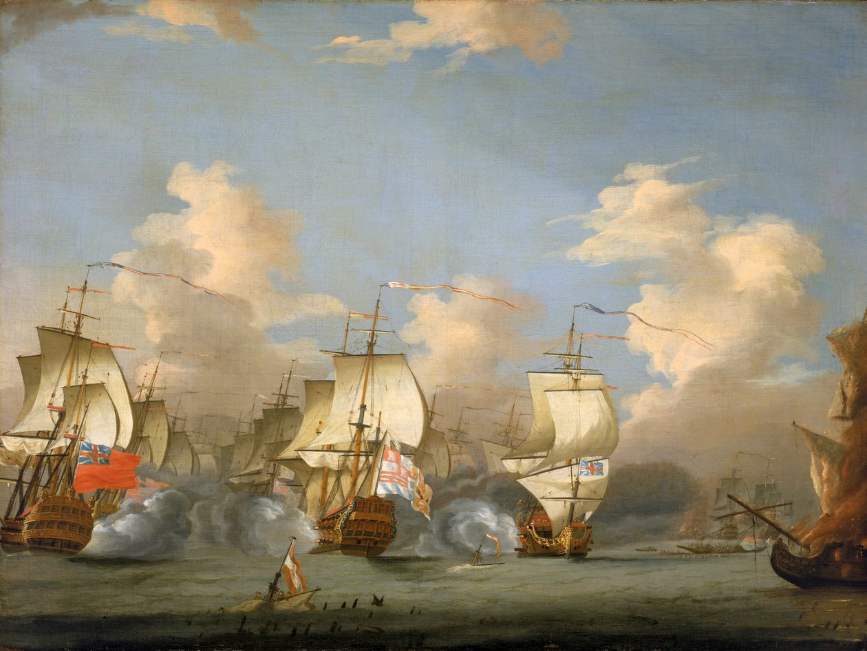 Die Schlacht von Kap Passaro von Isaac (attr. to) Sailmaker