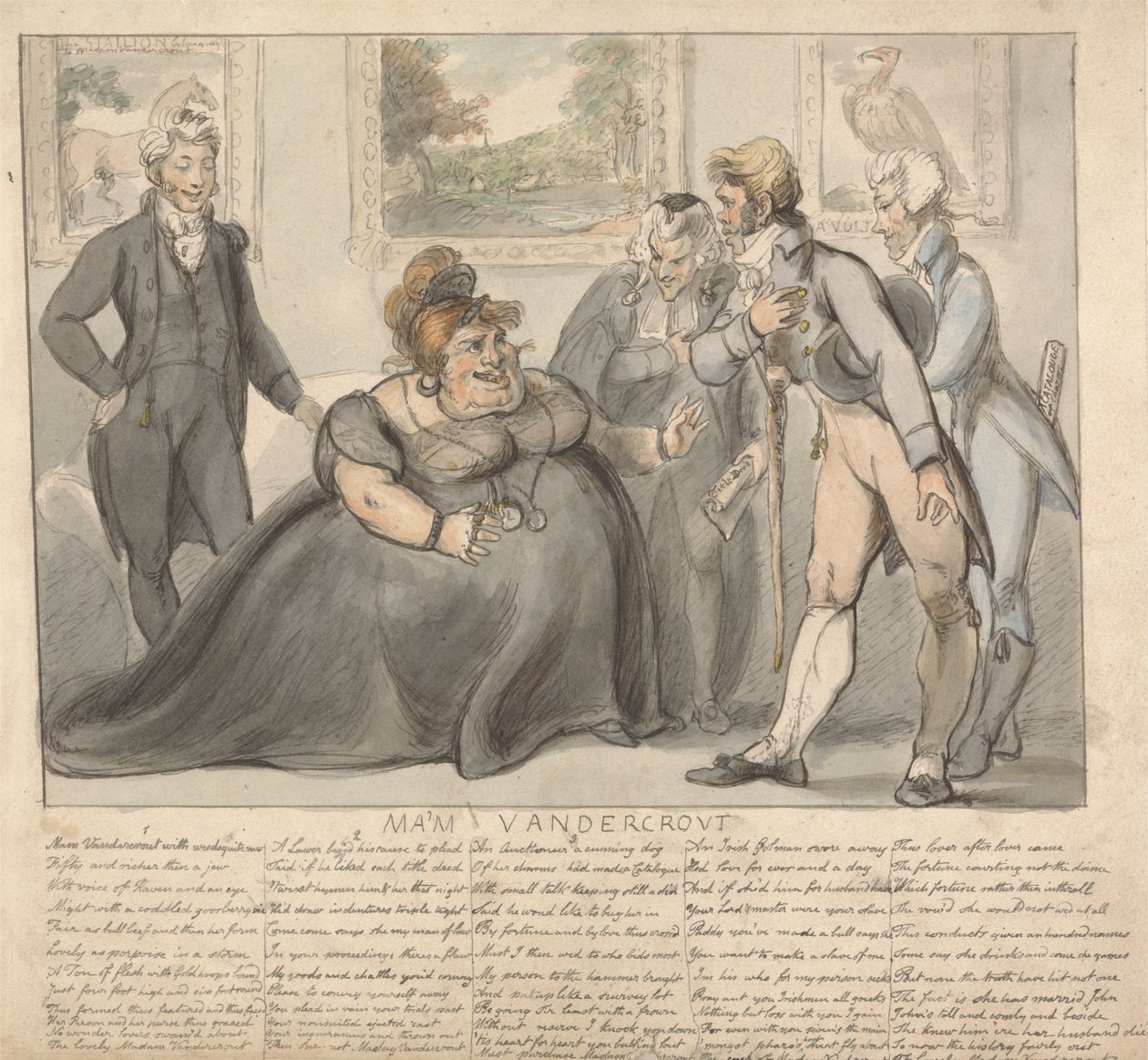 Frau Vandercrout und Freier von Isaac Cruikshank
