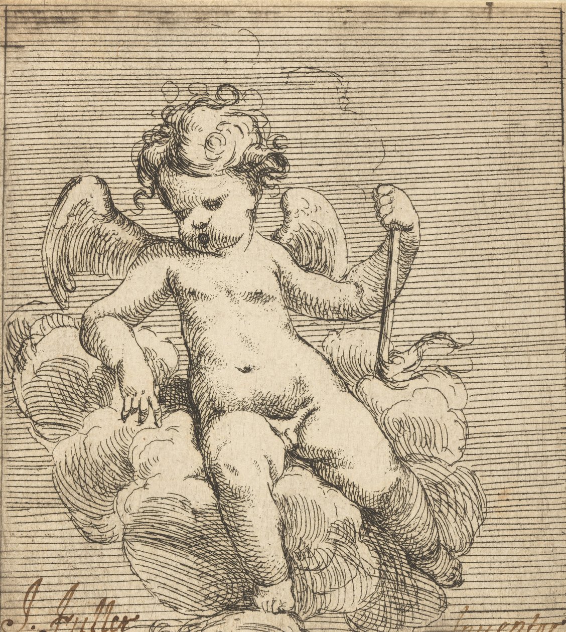 Putto, der eine Fackel hält von Isaac Fuller