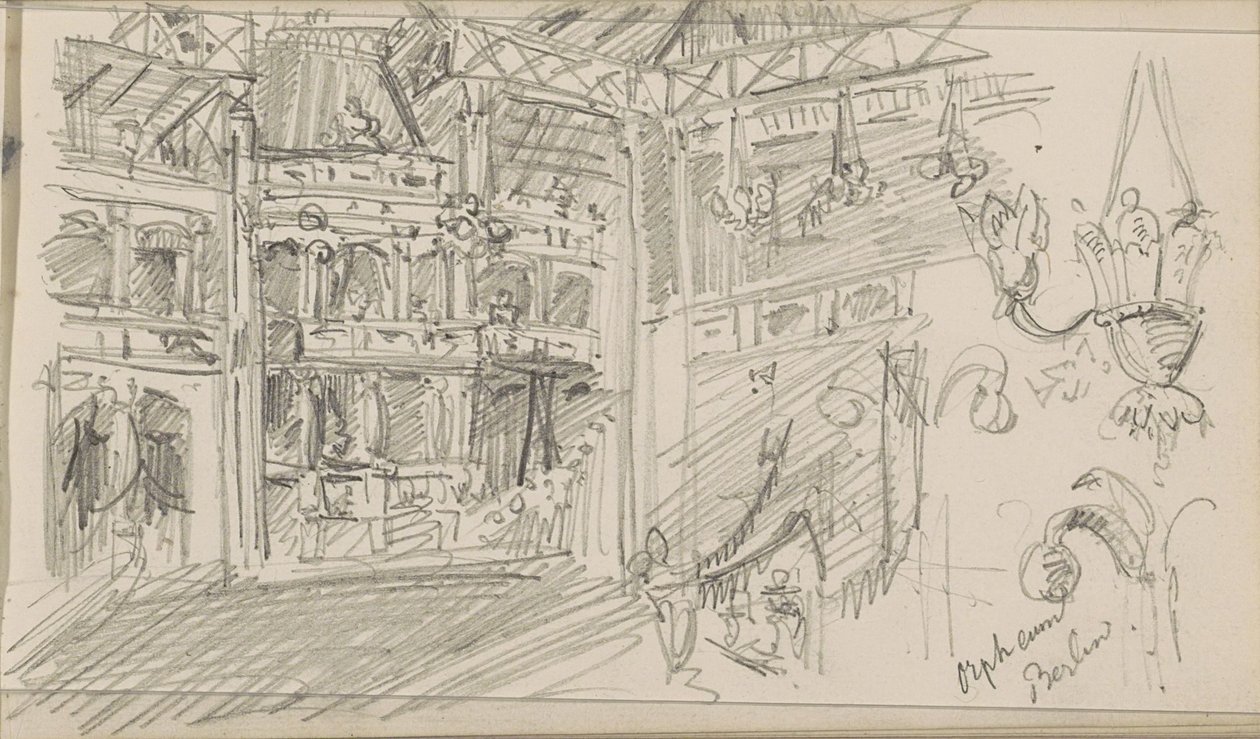 Innenraum des Orpheum-Theaters in Berlin von Isaac Gosschalk