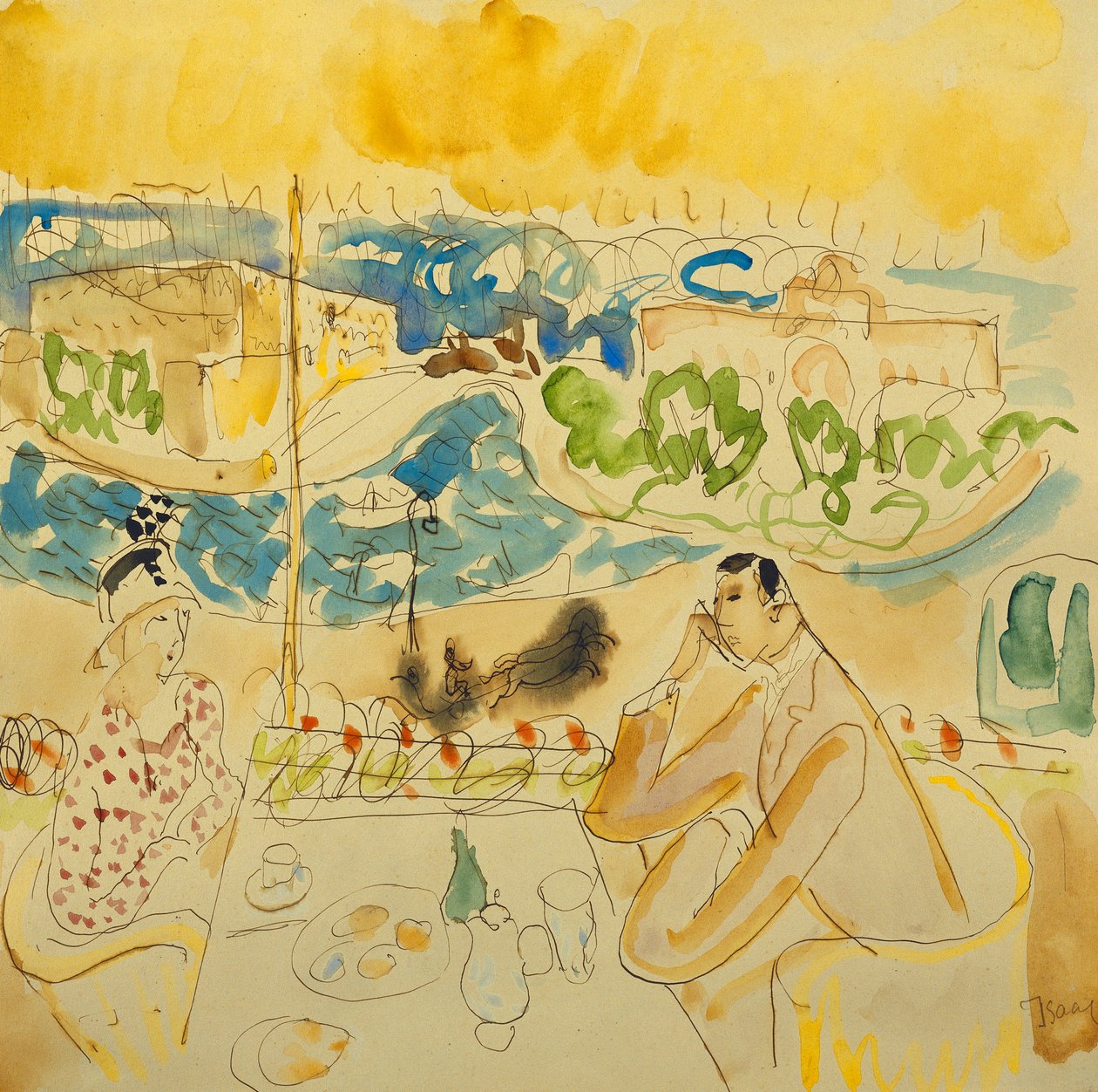 Mittagessen am Fluss von Isaac Grunwald