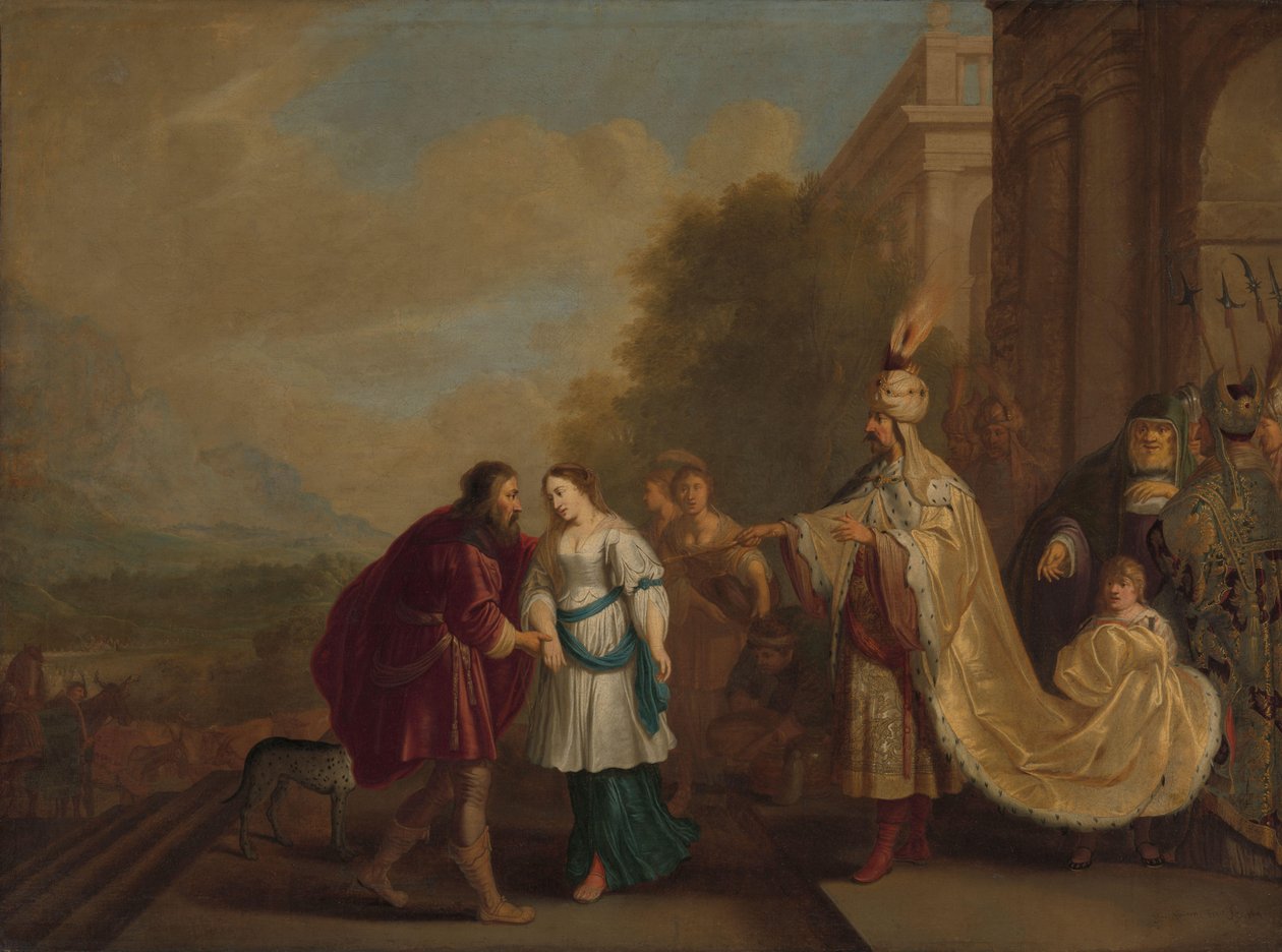 Der Pharao gibt Sarah an Abraham zurück von Isaac Isaacsz