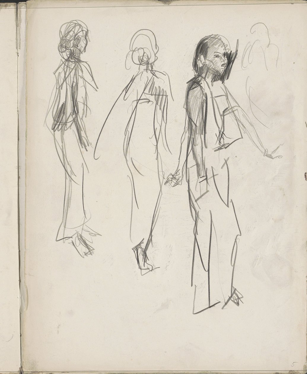 Drei stehende indische Figuren von Isaac Israels