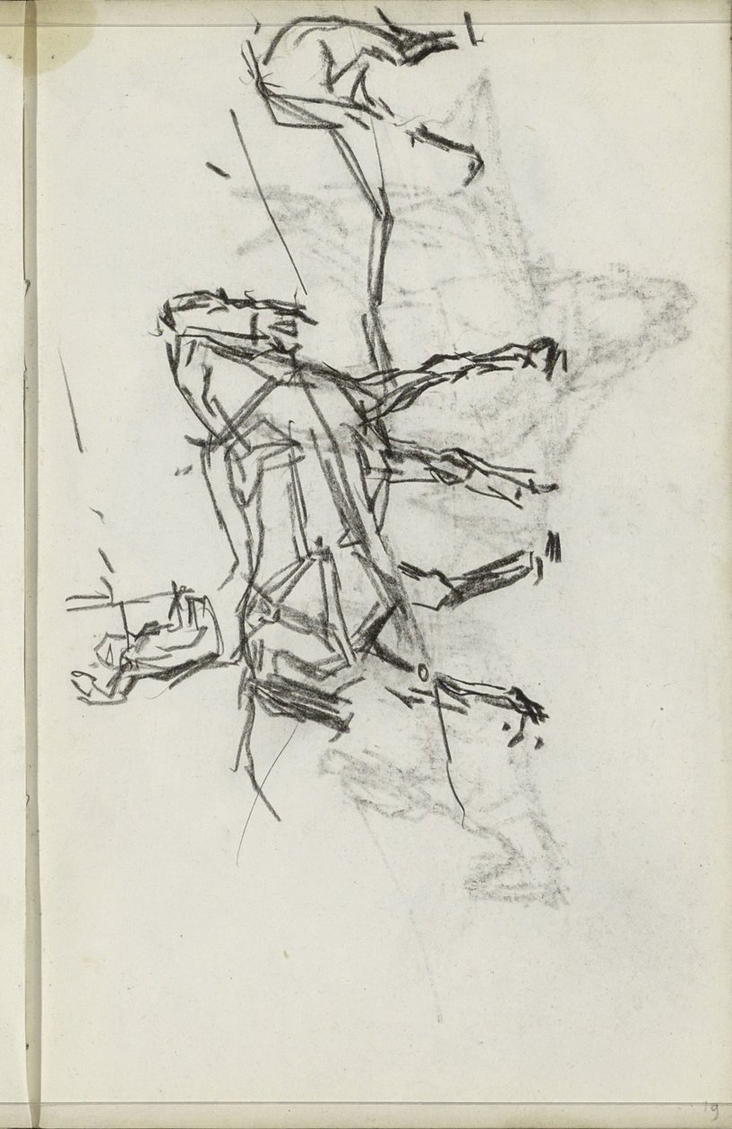 Zwei angespannten Pferde mit einem Reiter von Isaac Israels