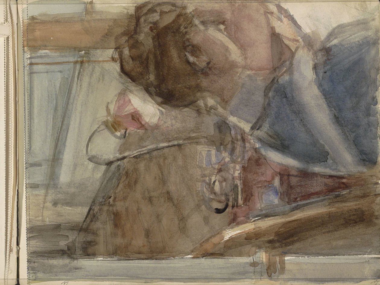 Frau an einem Tisch von Isaac Israels