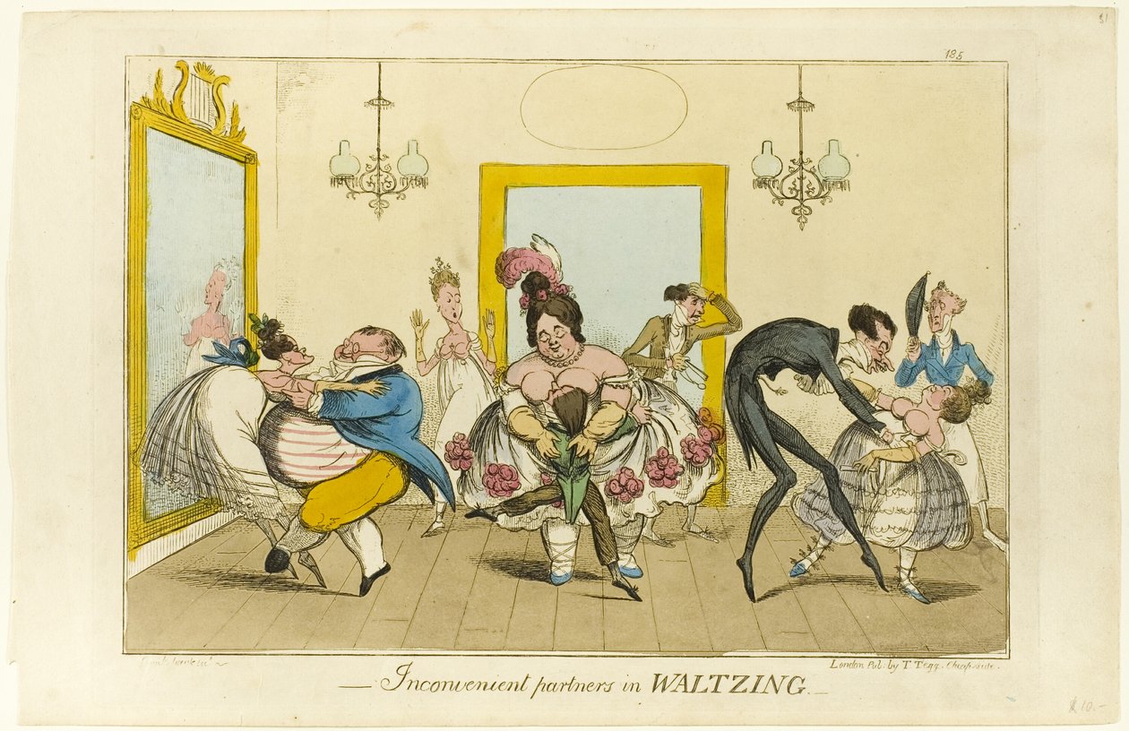 Unbequeme Partner beim Walzer von Isaac Robert Cruikshank