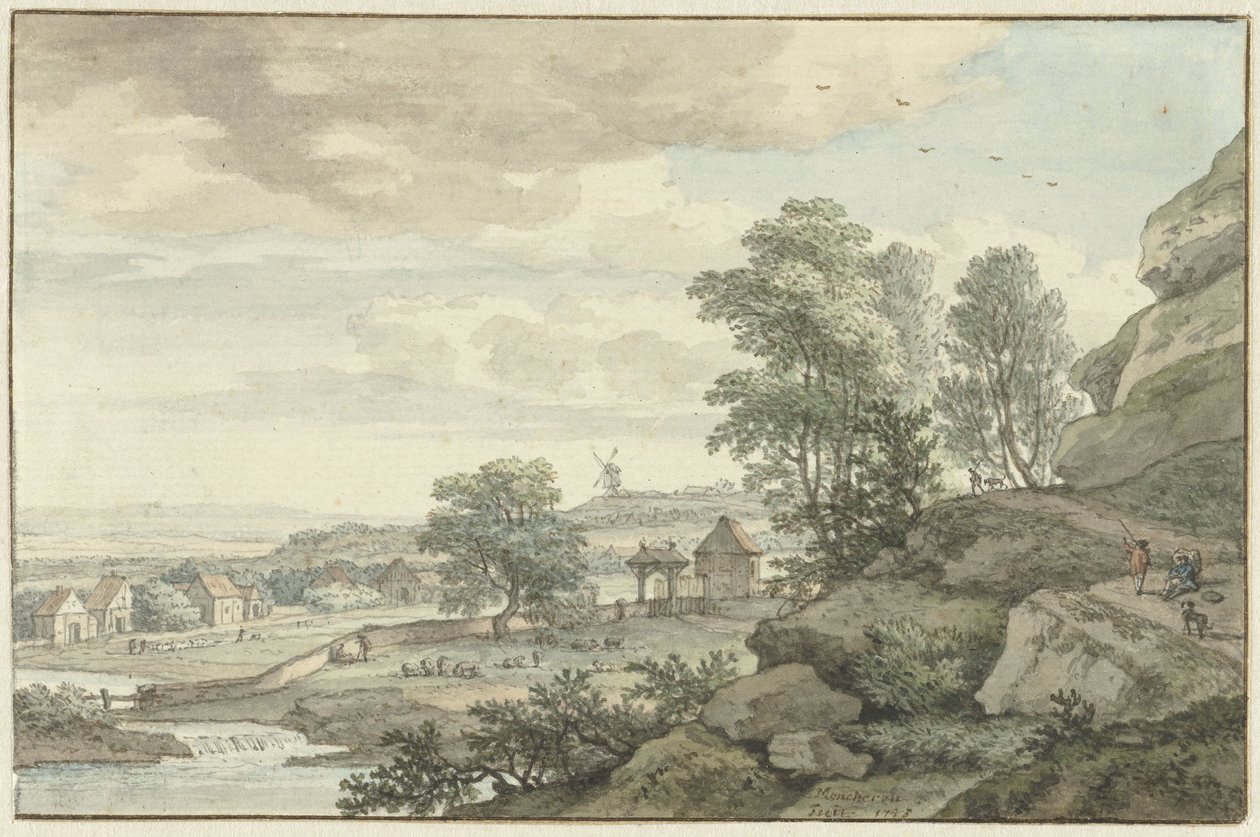 Ansicht in der Umgebung von Bentheim von Isaac de Moucheron
