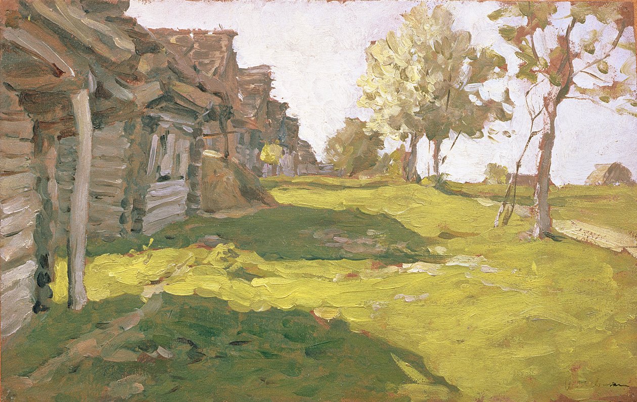 Sonniger Tag. Ein kleines Dorf, 1898 von Isaak Ilyich Levitan