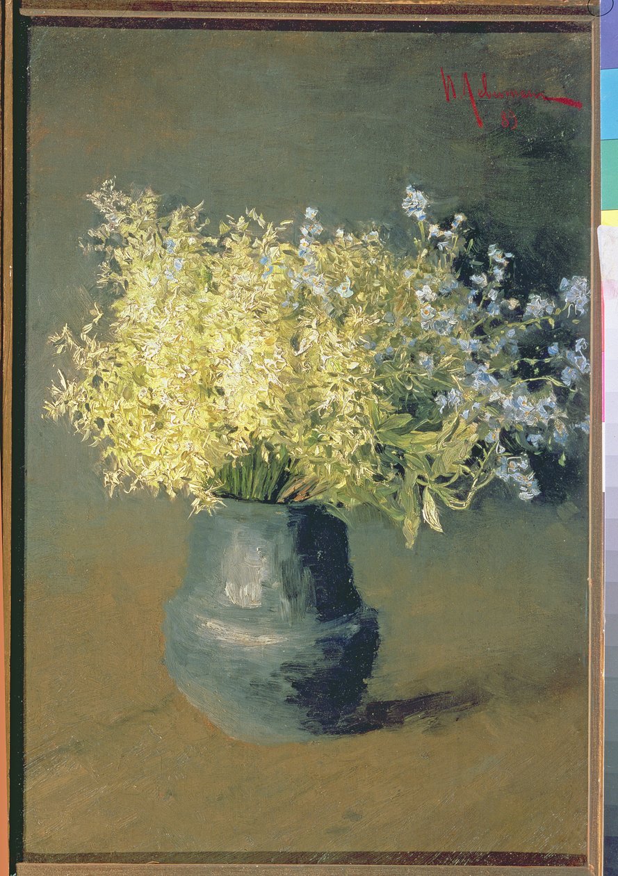 Wilde Flieder und Vergissmeinnicht, 1889 von Isaak Ilyich Levitan