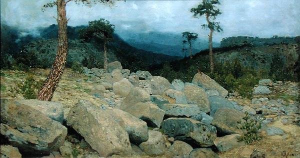 In den Krimbergen von Isaak Ilyich Levitan
