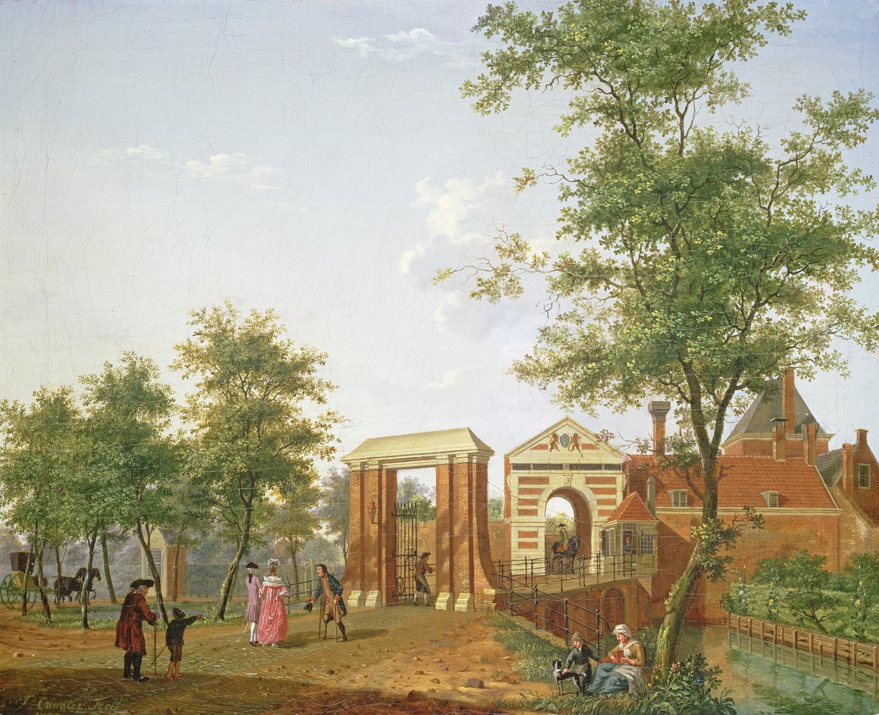 Ansicht des Zylpoort, Haarlem, 1780 von Isaac Ouwater