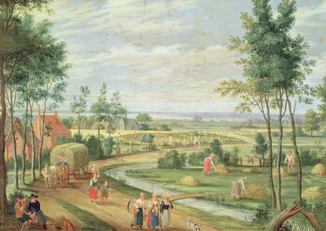 Die Ernte oder Sommer von Isaak van Oosten