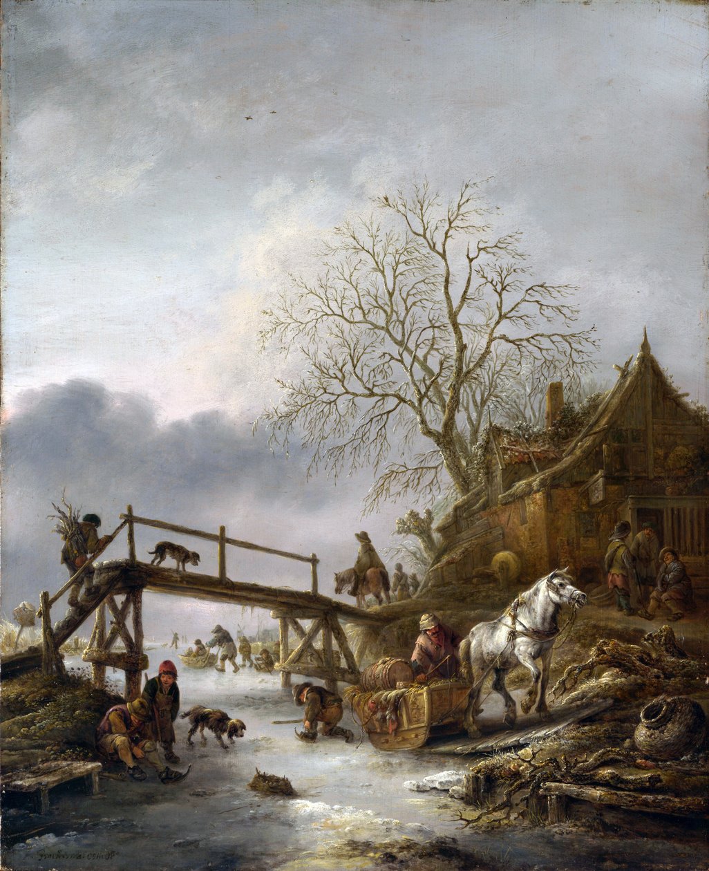 Eine Winterszene, 1640 von Isack van Ostade