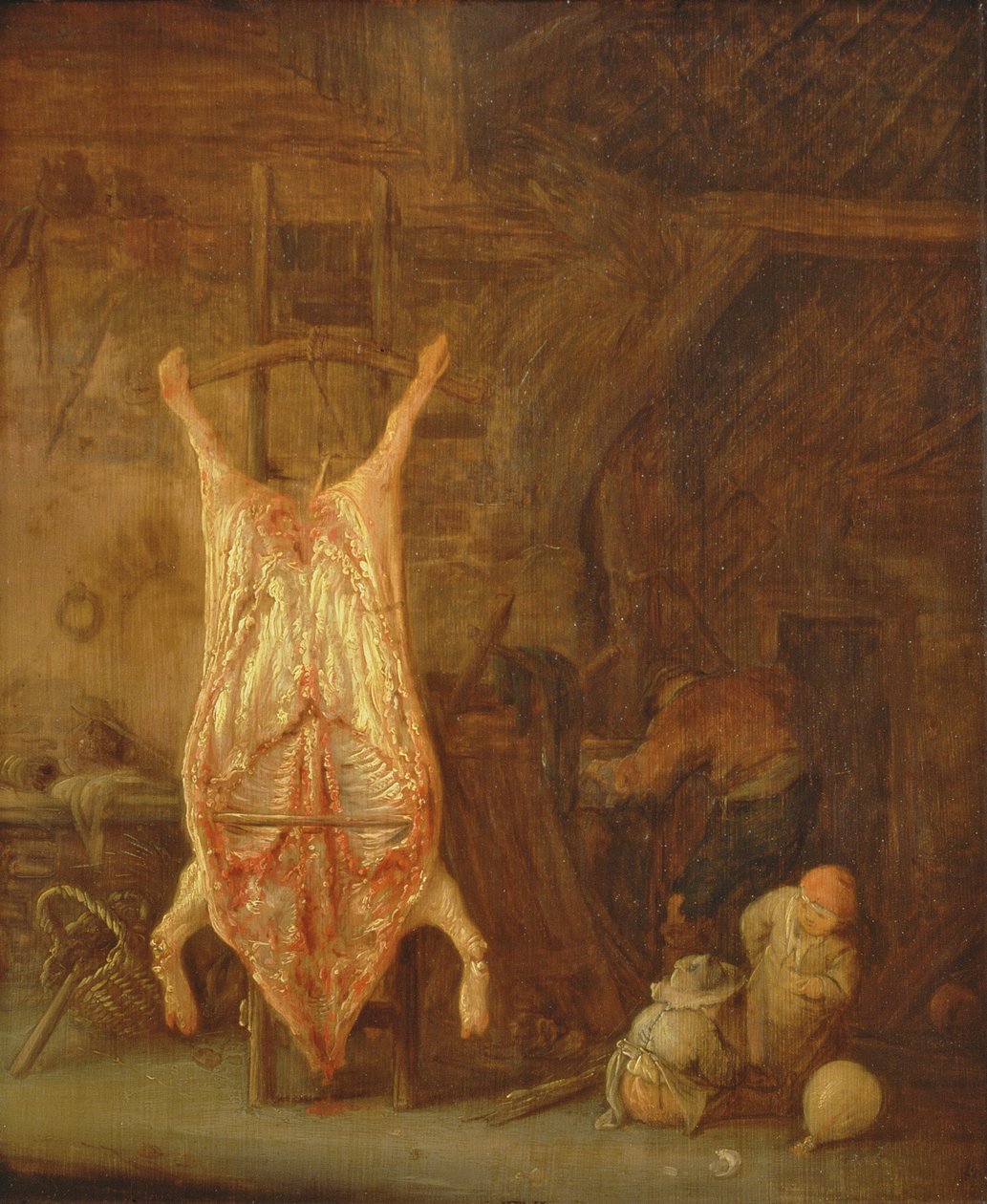 Schweineschlachtung von Isack van Ostade