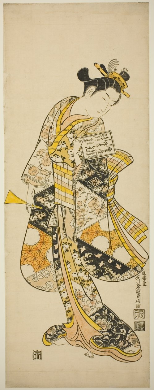 Stehende Geisha von Ishikawa Toyonobu