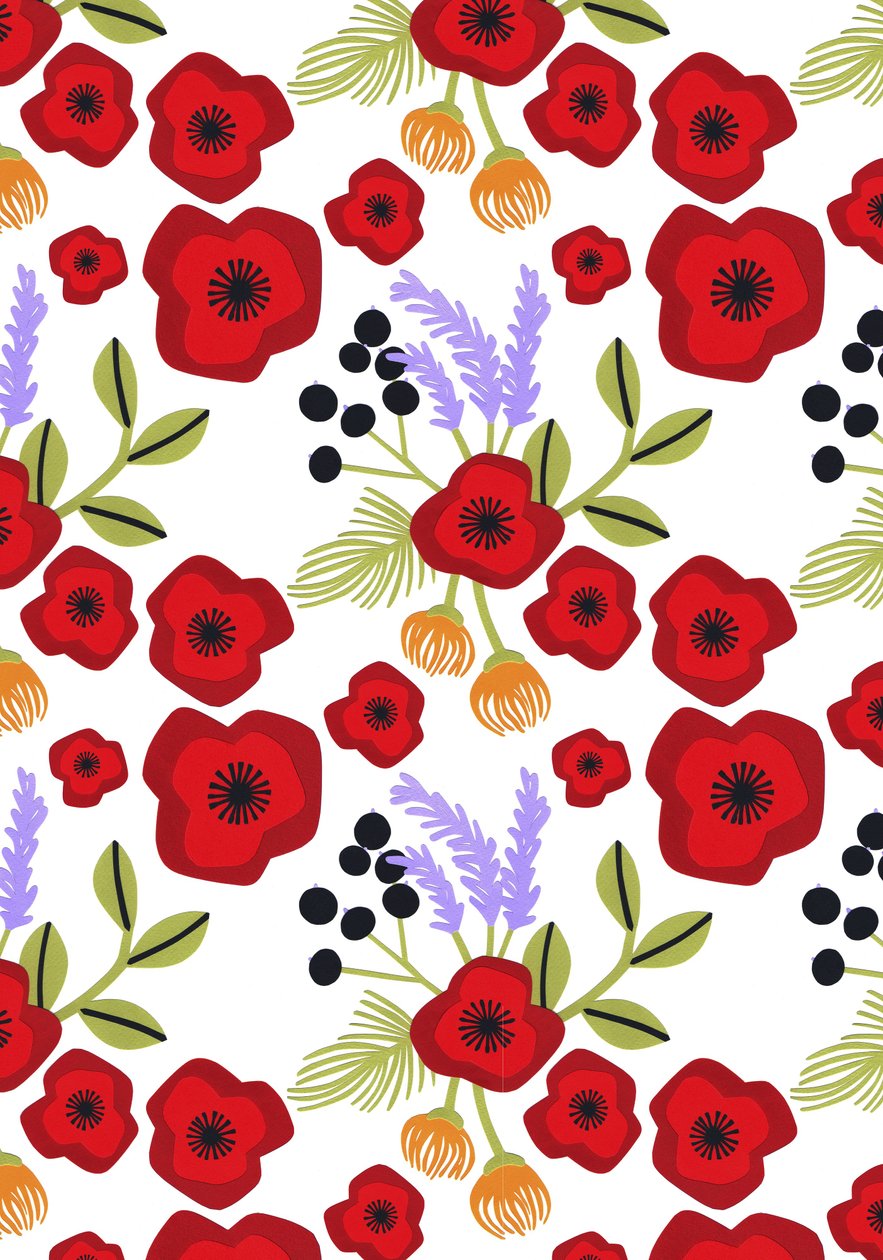 Mohn-Druck, 2015 von Isobel Barber