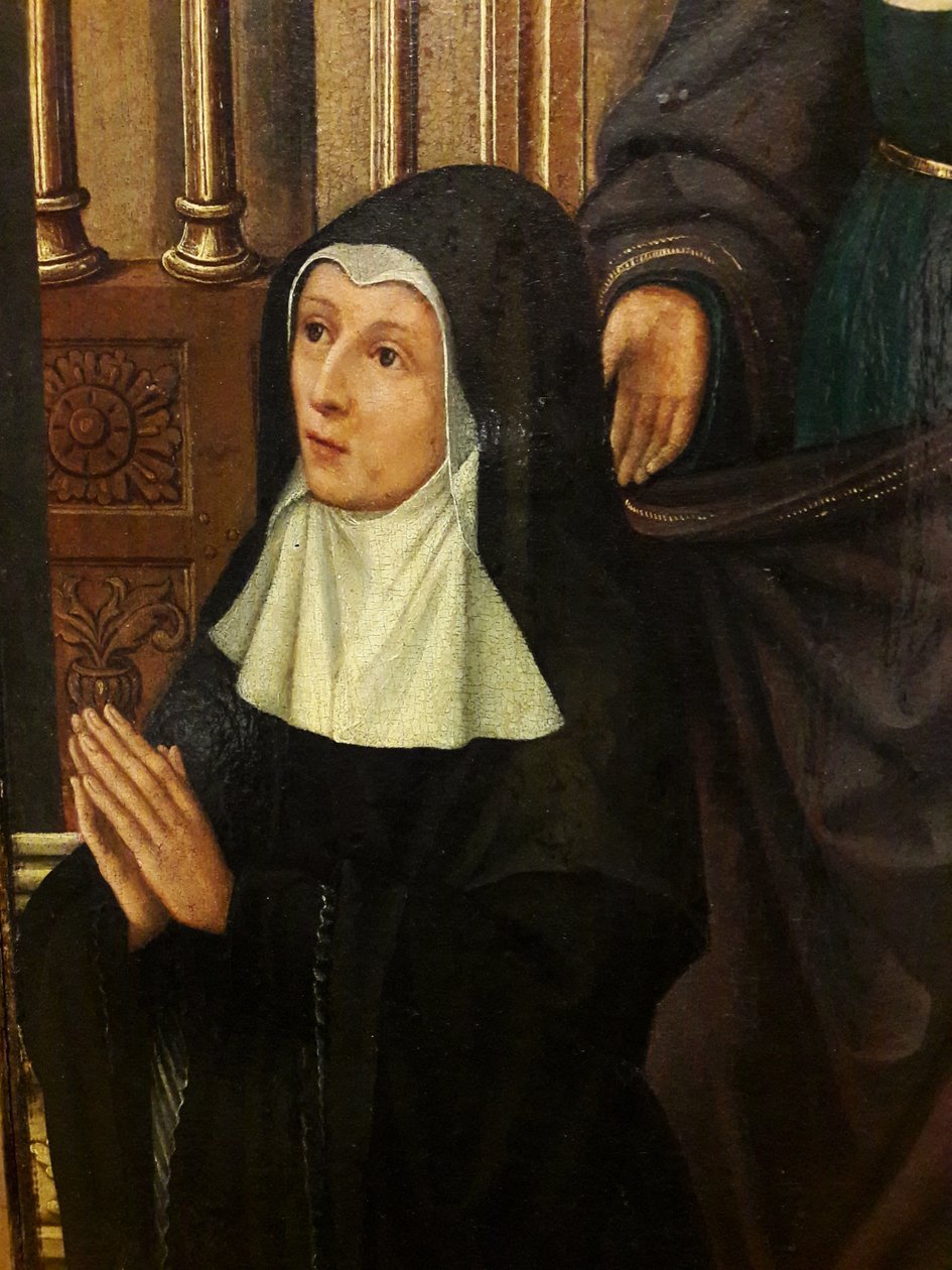 Die Messe des Heiligen Gregor (Detail) von Israhel van Meckenem