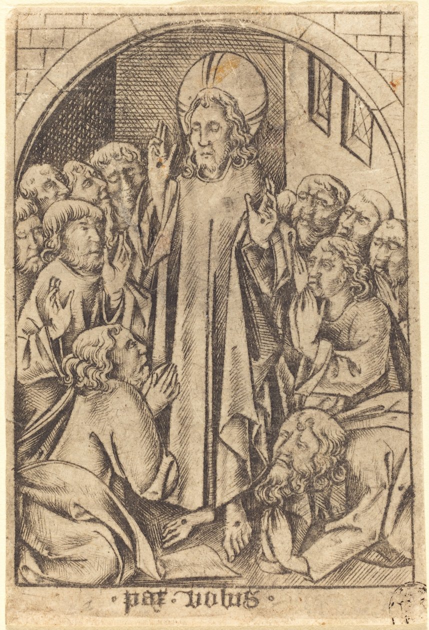 Christus erscheint den Jüngern von Israhel van Meckenem