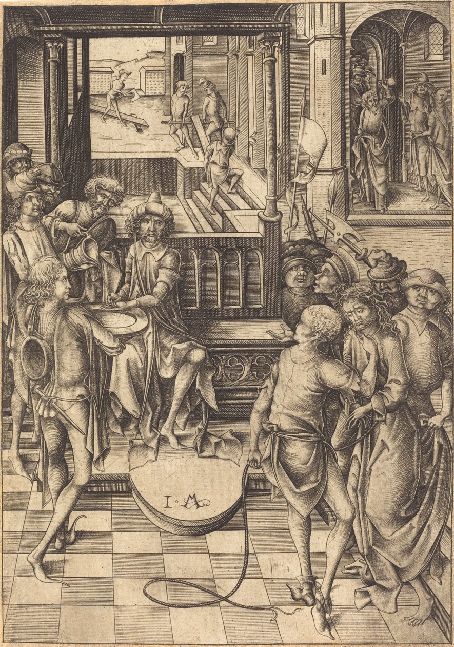 Christus vor Pilatus, ca. 1480 von Israhel van Meckenem