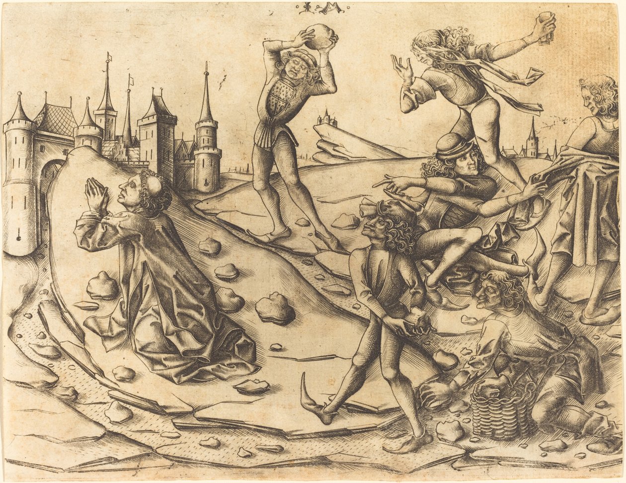 Die Steinigung des Heiligen Stephanus von Israhel van Meckenem