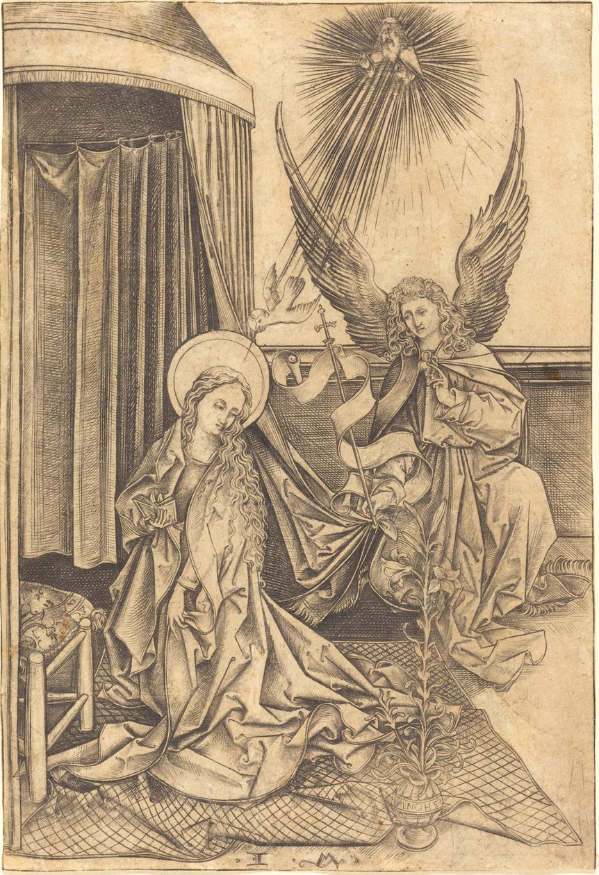 Die Verkündigung von Israhel van Meckenem after Martin Schongauer