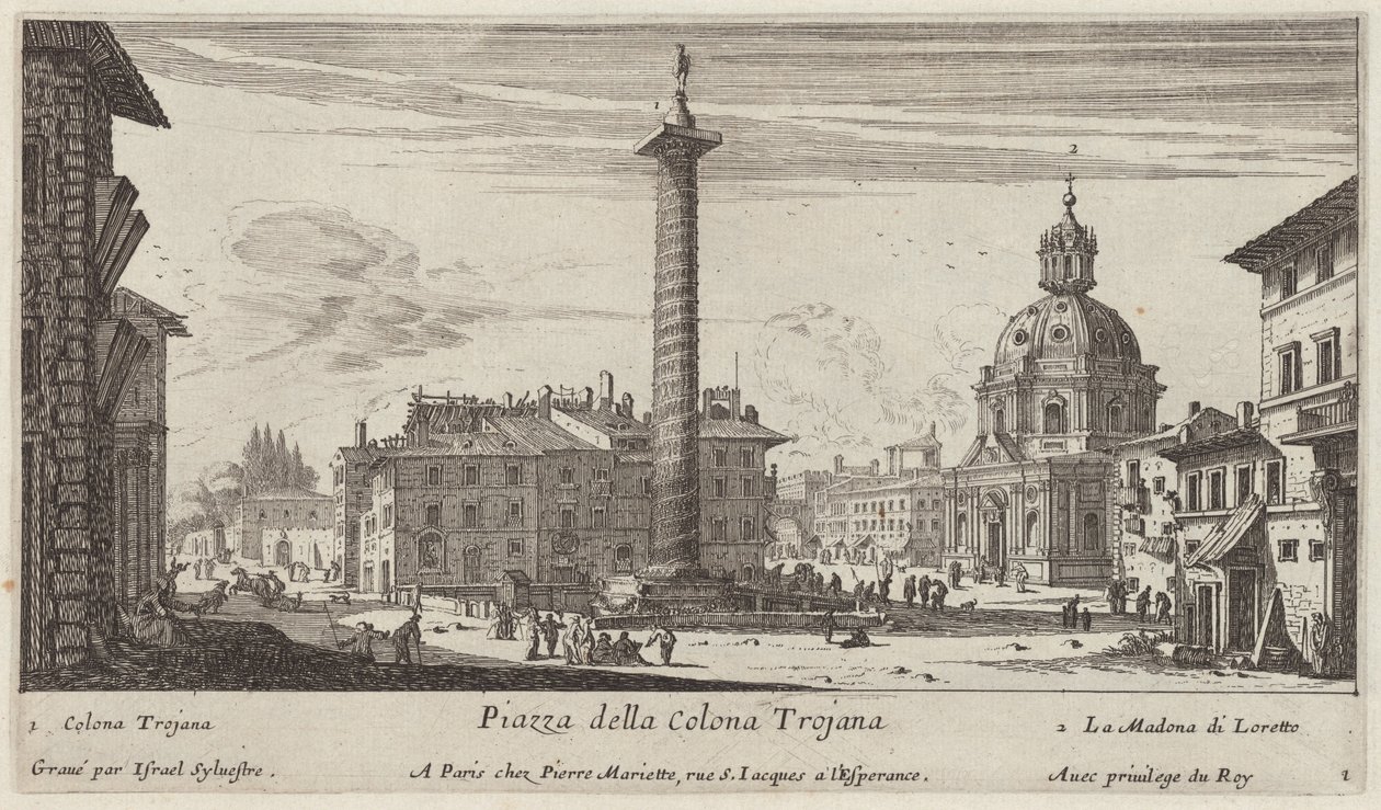 Piazza della Colonna Trajana von Israël Silvestre