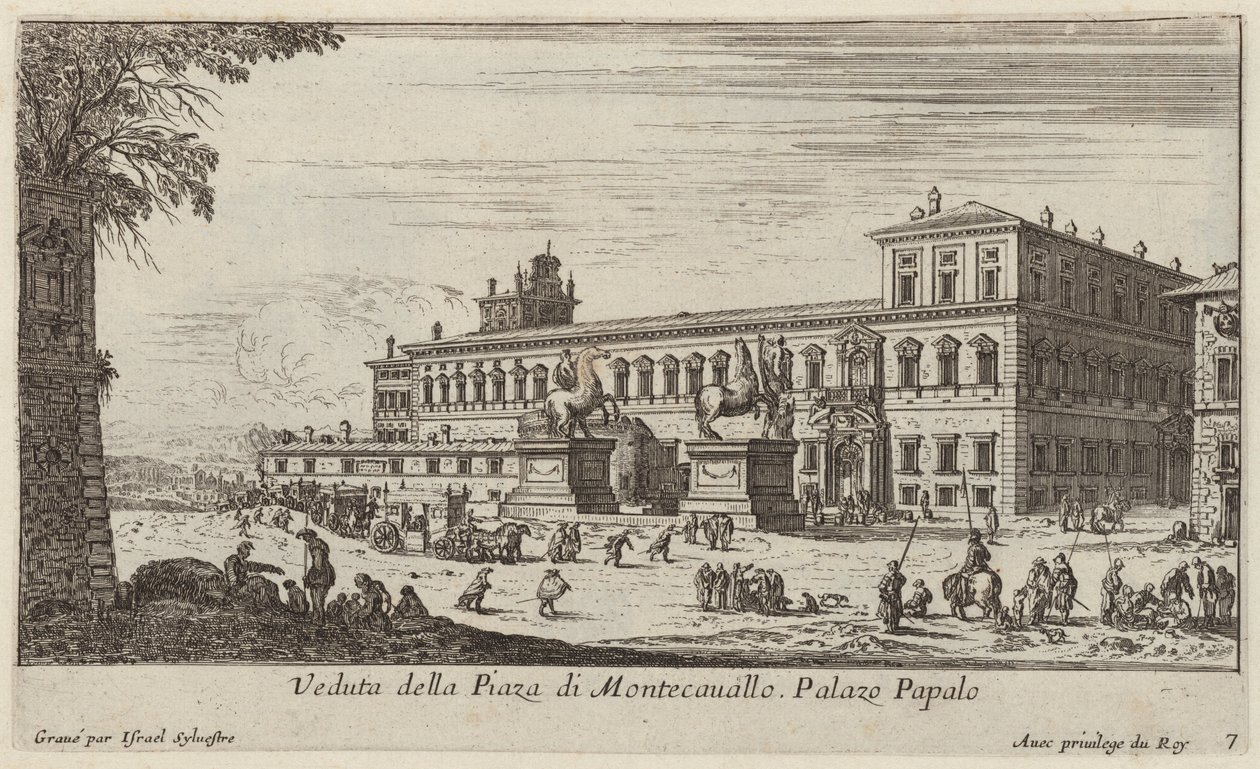 Veduta della Piaza di Montecavallo von Israël Silvestre