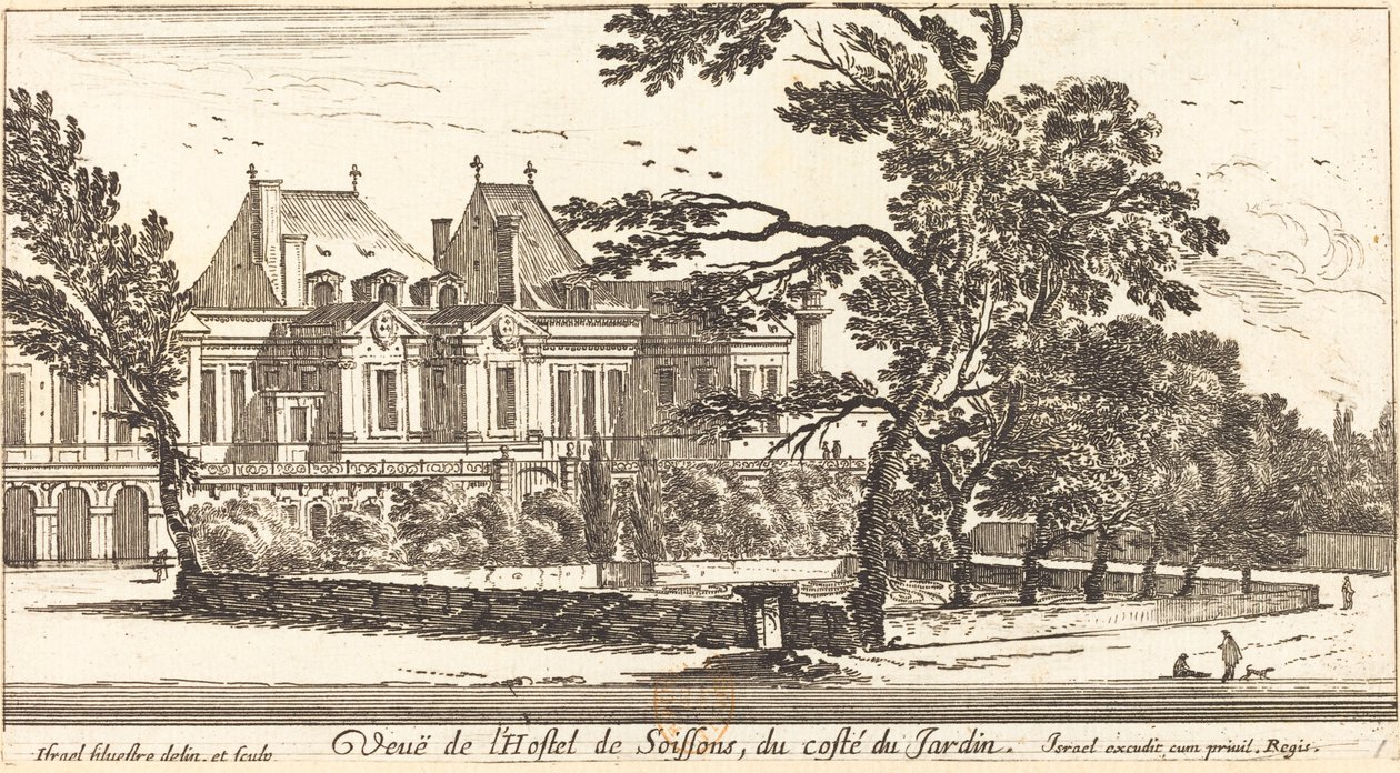 Ansicht des Hostels von Soissons von Israël Silvestre