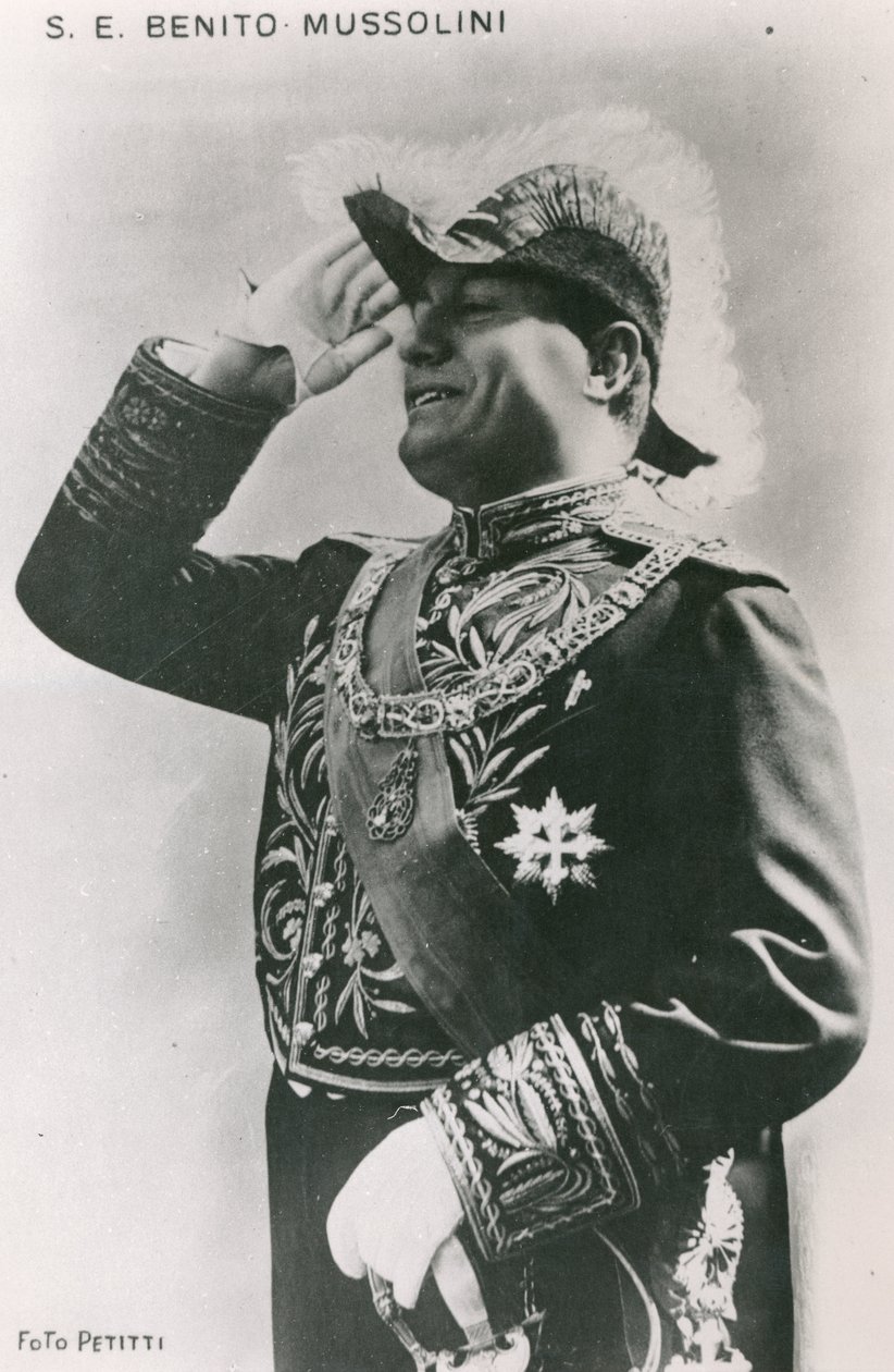 Benito Mussolini (1883-1945) 1930er Jahre von Italian Photographer